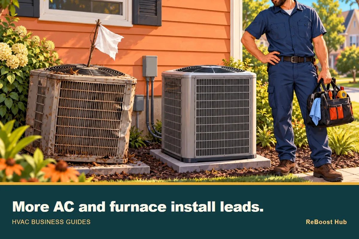 Editorial illustration for HVAC Replacement Leads: Win More AC and Furnace Jobs