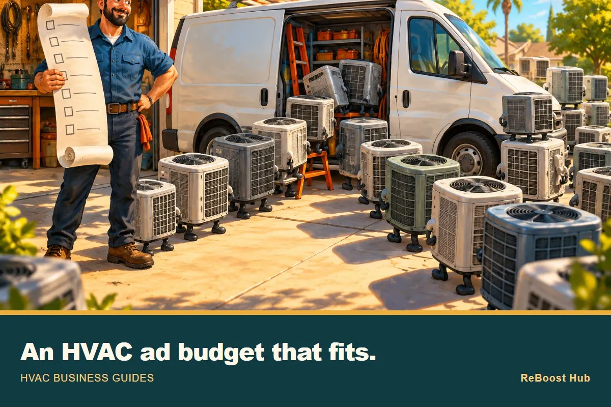 Editorial illustration for HVAC Advertising Budget: Spend for Jobs You Can Handle
