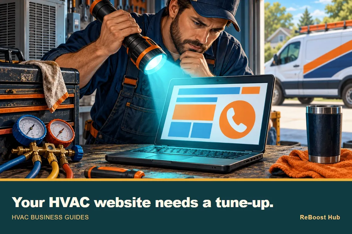 Editorial illustration for HVAC Website Audit: Fix the Leaks Before Buying Ads